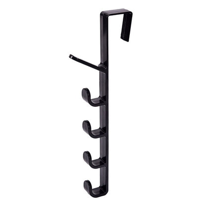 5 Level Over Door Hook for Hanging Coat Hangers, Hats, Purses, Backpacks, Purses, Jackets and Other Items. (1 Piece) / Over The Door Hanger Hook Clothes Storage Holder Multipurpose Towel Hanging Rack ( Plastic)